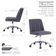 thumbnail image 5 of Porthos Home Nisa Fabric Armless Office Chair with Chrome Base, 5 of 6