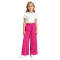 thumbnail image 4 of VV AVEORS Teen Girls Barrel Sweatpants High Waisted Fleece Baggy Casual School Sweat Pants With Pockets For Teen Girls Hot Pink 130, 4 of 9