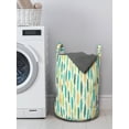 thumbnail image 3 of Geometric Laundry Bag, Ornamental Hand-drawn Crayon Sketched Effect Random Aligned Vertical Stripes, Hamper Basket with Handles Drawstring Closure for Laundromats, 13" x 19", Multicolor, by Ambesonne, 3 of 4