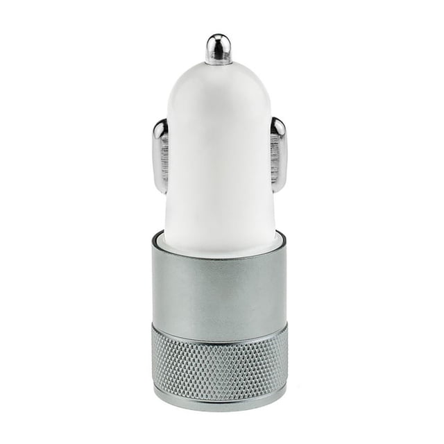 Methold Cargador de coche de carga inteligente universal dual USB 1A y 2.1A para Electrónica Plata