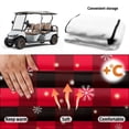 thumbnail image 6 of XYZCANDO Buffalo Plaid Snowflake Golf Cart Rear Seat Cover With 4 Pockets - Non Slip Washable Protector For 2 Passenger Golf Carts, 6 of 8
