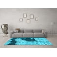 thumbnail image 3 of Ahgly Company Indoor Rectangle Abstract Light Blue Modern Area Rugs, 6' x 9', 3 of 4