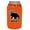 Orange, variant on Beer Bear Full Bottom Can Coolie (Black)