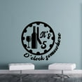 thumbnail image 2 of It's 5o'clock Somewhere - 5o'clock Quotes Clock Wine Glass Wine Bottle Vinyl Wall Sticker Wall Art Decal Room Bedroom Living Room Area 5o'clock House Home Decor Stickers Decoration Size (18x20 inch), 2 of 3