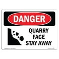 thumbnail image 1 of SignMission OS-DS-A-1014-L-1890 Panneau de Danger OSHA 10 x 14 Po. - Visage de Quarry Restez à Distance, 1 of 1