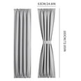 thumbnail image 2 of French Door Curtains – Rod Pocket Thermal Blackout Curtain for Doors with Glass Window, Kitchen and Patio Doors for Privacy, 25 X 72 Inches Long, 1 Curtain Panel with Tieback, Light Gray, 2 of 9
