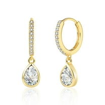 Lancharmed Gold Plated Women's Earrings,Water Drop Pendant Earring New Year Gifts