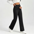 thumbnail image 6 of ClodeEU Women's High Waist Straight Leg Pants, Solid Color Casual Pant for Daily Streetwear ,Women's Plus S, 6 of 7