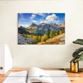 thumbnail image 3 of Elephant Stock Dolomites Mountain Range Wall Art - Horizontal Canvas Wall Art - Living Room Wall Decor - Nature Canvas - Blue And Yellow Decor - 12" x 8", 3 of 8