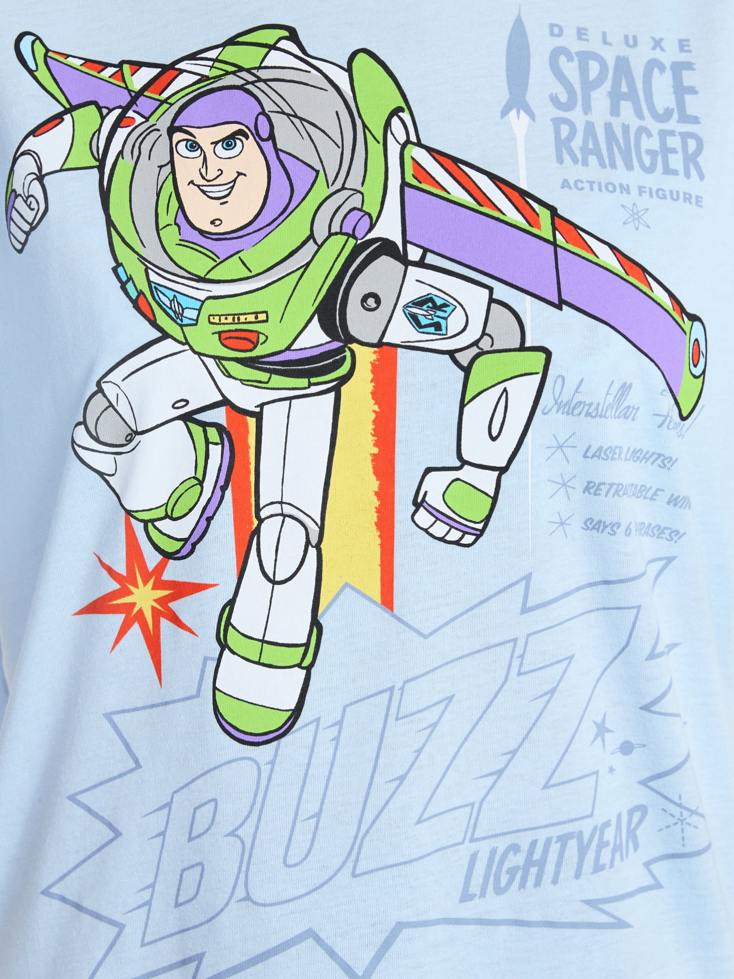 Toy Story Buzz Lightyear Women's Graphic Tee with Short Sleeves, Sizes XXS-XXL