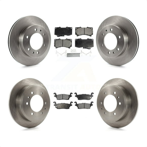 Transit Auto - Front Rear Disc Brake Rotors And Ceramic Pads Kit For Hummer H3 H3T K8T-100826