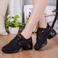 thumbnail image 2 of Zapatillas de deporte informales para mujer, zapatos de baile de Jazz, color blanco, para verano, malla para exteriores, para niñas, baile moderno de Hip Hop, zapatos deportivos para mujer adulta, 2 of 5