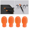 thumbnail image 3 of 4pcs Silicona Head Sleeve Rubber Case Cover Naranja shamjiam Mangas de cabeza de baqueta, 3 of 9