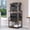 Brown, variant on Printer Stand with Storage Shelf,3 Tier Printer Cart with Wheels,Mobile Printer Table for Home Office,Stands for Printer Heat Press Scanner Fax,Industrial Style (White)