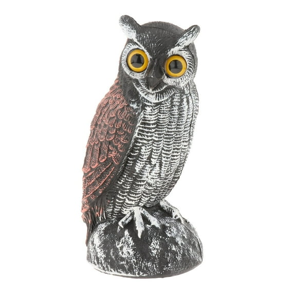 Bird Scarecrow Fake Owl Decoy Sculpture, Owl Bird Deterrents, Large F