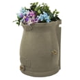 thumbnail image 2 of Good Ideas Rain Wizard 50 Gal Plastic Rain Barrel Urn, Sandstone (3 Pack), 2 of 5