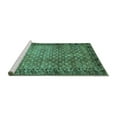 thumbnail image 2 of Ahgly Company Machine Washable Indoor Rectangle Southwestern Turquoise Blue Country Area Rugs, 7' x 9', 2 of 4