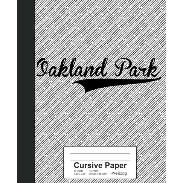 Weezag Cursive Paper Notebook Oakland Park Notebook 3529 Paperback Walmart Com Walmart Com