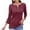 Wine, variant on LYXSSBYX Button Down Shirts for Women Women's Fashionable Casual Solid Color Loose Button Long Sleeved V-neck Top/shirt