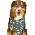 thumbnail image 6 of Naloa Flowers and Bee Dog Bandanas 1PC Washable Triangle Dog Scarfs Premium Durable Fabric, for Small Medium Large Dogs and Cats, 6 of 6