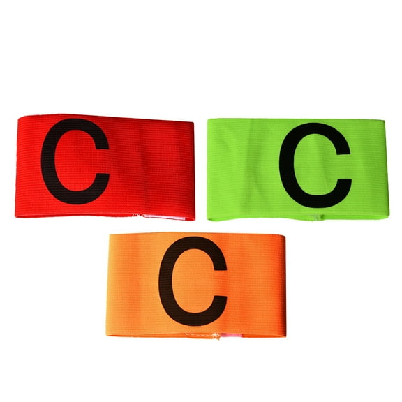 COSMOBETTY 1Pack Nylon Adjustable Arm Bands Captain Bands for Football Soccer Team Sports Red Yellow .6*2.8in