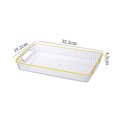 thumbnail image 4 of LCXmlly Modern Design Serving Tray Tray Serving Tray with Handles Tea Tray Diner Party Home Food Serving Tray Transparent Thickened Snack Fruit Coffee Tray, 4 of 8