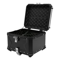 55L Motorcycle Top Case, Waterproof Motorbike Tail Box with Safety Lock Black