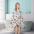 thumbnail image 6 of Math Equations Science Icons White Pattern Hooded Bath Towel，50"x30" for Ages 3 To 12 Kids, Quick Dry Lightweight Soft Microfiber Hood Beach Towel Cover Up for Kids, 6 of 7