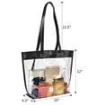 thumbnail image 3 of Clear Tote Bags for Work, Beach, Stadium, Security Approved with Magnetic Buckle Closure. (1pc), 3 of 7