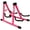 Pink, variant on Heavy-Duty Double Guitar Stand – Adjustable A-Frame Floor Holder for Acoustic, Electric, Bass, Mandolin & Violin, Non-Slip Rubber Feet, Foldable for Stage/Studio