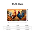 thumbnail image 4 of FJPT Colorful Roosters And Sunflowers Non Slip Flannel Floor Mat Kitchen Mat For Bathroom Kitchen Bedroom Decor 24x16 inch, 4 of 5