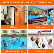 Basketball Hoop Indoor, Over The Door Basketball Hoop, Indoor Outdoor Mini Basketball Hoop Birthday Gift Toy for Kids & Adults