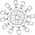 thumbnail image 4 of TIELUTT 30pcs Key Chain Clip Hooks Swivel Clasps Lanyard Snap Hooks with Split Key Rings Kitchen with Hooks Metal Organizer Wire Rack Parts Door Jacket Hanger Siding Clips Christmas Window Light Clip, 4 of 7