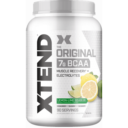 Scivation Xtend BCAA Powder, Branched Chain Amino Acids, 7g BCAAs, Lemon-Lime Squeeze, 90