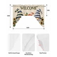 thumbnail image 5 of Sunflower Gnomes Swag Valances for Windows, Small Curtains Drapes, Yellow Summer Botanical Striped Bee Vintage Kitchen Window Curtains Over Sink Window Treatment Valance for Bedroom/Bathroom 56"x36", 5 of 5