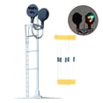 thumbnail image 1 of Lefu 1 x HO Scale Model Tri-lights Block Signal Fine Made Metal 2 Opposite Targets, 1 of 9