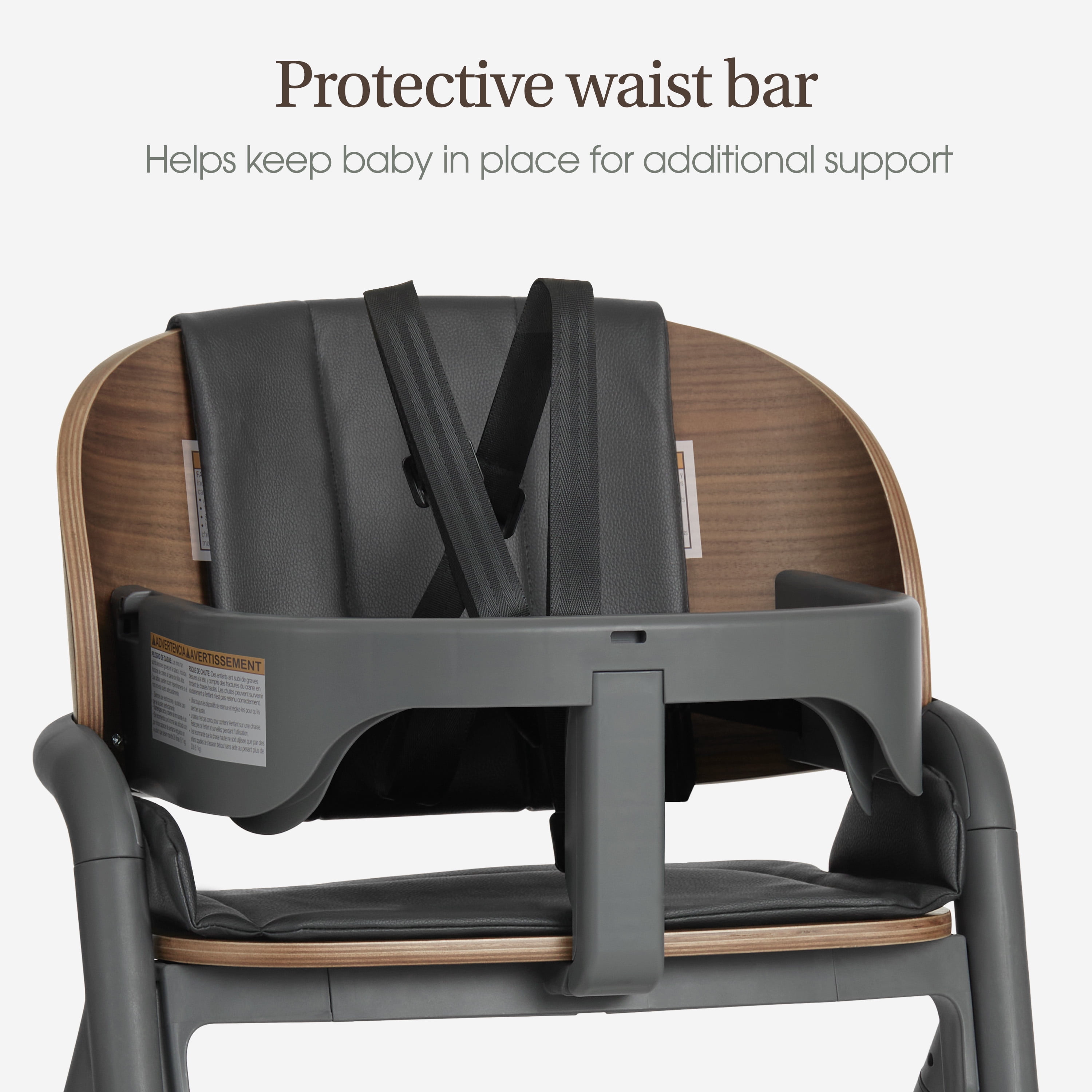 Evolur Step and Savor Convertible High Chair​, Walnut Gray