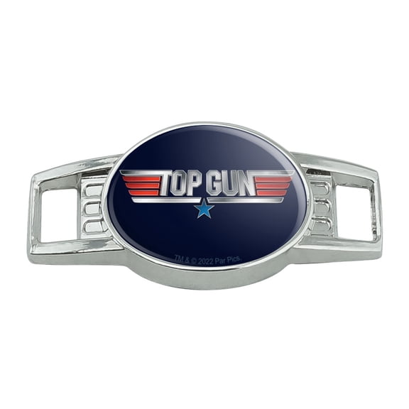 Top Gun Rendered Logo Shoe Shoelace Shoe Lace Tag Runner Gym Charm Decoration