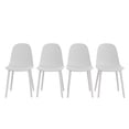 thumbnail image 1 of Set de 4 sillas ergonómicas de 79 cm color blanco, 1 of 6