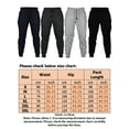 thumbnail image 2 of MAWCLOS Men Trousers Drawstring Jogger Pants Elastic Waist Bottoms Slim Fit Exercise Tapered Sweatpants Black 3XL, 2 of 2