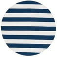 thumbnail image 3 of SAFAVIEH Montauk Saranna Striped Cotton Area Rug, Navy/Ivory, 4' x 4' Square, 3 of 10
