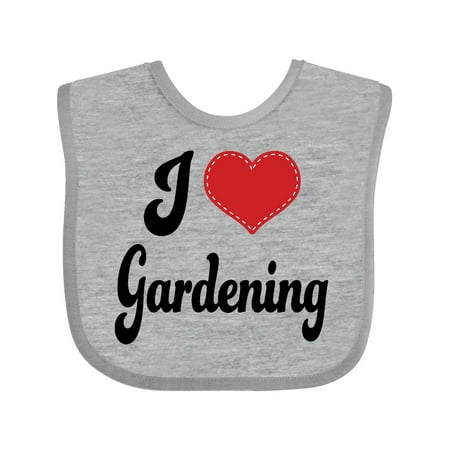 

Inktastic Gardener Gift I Love Gardening Gift Baby Girl Bib