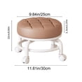 thumbnail image 3 of MORESEC Home Wheeled Low Stool for Home Use Small Mobile Rolling Seat with Wheels for Shoe Change Office Seamstress 25x25x22cm, 3 of 8