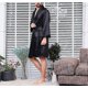 thumbnail image 3 of Mens Satin Silk Luxury Pajamas Kimono Bathrobe Robe Dressing Gown Pjs Loungewear, 3 of 4