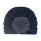 thumbnail image 1 of Sombreros a rayas de flores para bebés, gorros de lana de punto suave, decoración de ropa, accesorios de turbante, regalo de cumpleaños, 1 of 4