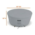 thumbnail image 2 of COVERS&ALL Patio Round Fire Pit Cover - Heavy Duty 18 Oz Polyester Full Coverage Outdoor Fire Bowl Waterproof Cover with Air pocket and Drawstring. (40"(Dia) x 18"(H), Grey), 2 of 7