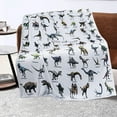 thumbnail image 6 of Mdesiwst Blanket Super Soft Comfortable Flannel Blanket Dinosaur Alphabet Pattern Sofa Blanket for Kids Adults, 6 of 7