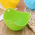 thumbnail image 1 of 4 pieces of egg steamer molds, high temperature silicone egg boiler, household egg steamer (green), 1 of 5
