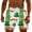#195-Green, variant on Ceisia Men's St. Patrick's Day Clover Print Swim Trunks Up to 5XL Plus Size Quick Dry Beach Shorts with Hidden Pocket Gifts