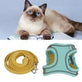 thumbnail image 3 of Harnais et Laisse pour Chat, Gilet Réglable Doux Escape Proof Harnais Léger Couleur Bloqué Réfléchissant Gilet Réglable pour Chaton pour la Marche en Plein Air, 3 of 8